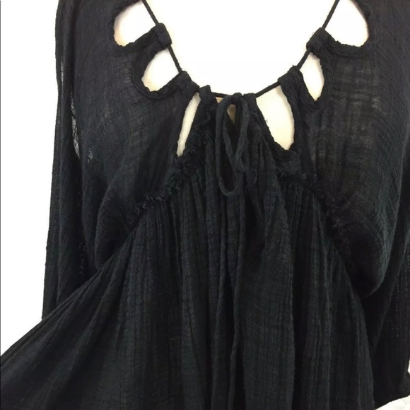 🌟 FREE PEOPLE One Monarch Cold Shoulder Raw Hem - Picture 8 of 8